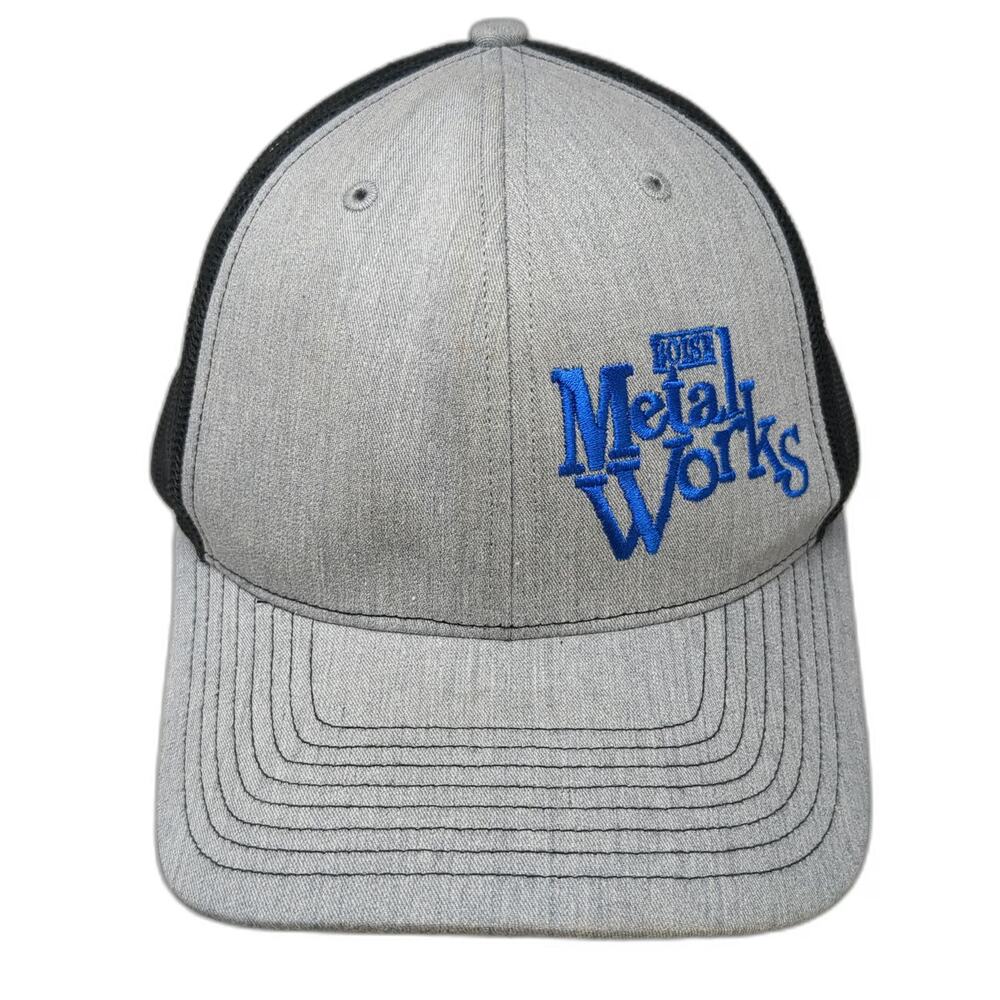 Richardson Trucker Hat Gray Black One Size Boise Metal Works Mesh Snapback